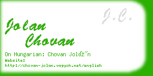 jolan chovan business card